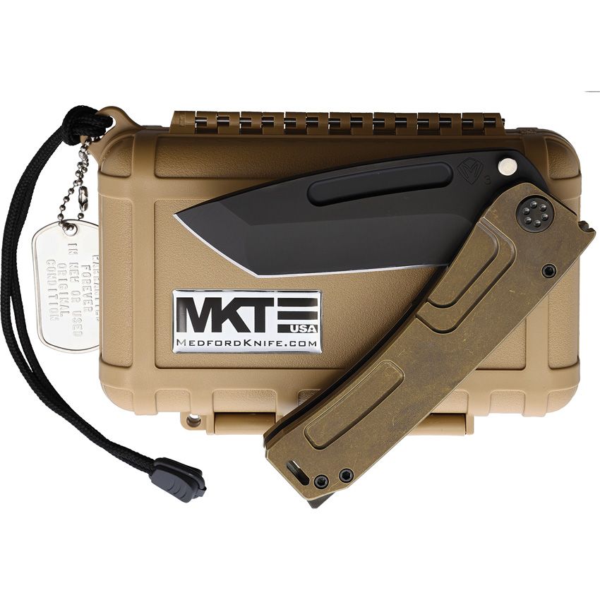 Medford Marauder H Framelock, Bronze Anodized Titanium, 3V Blade