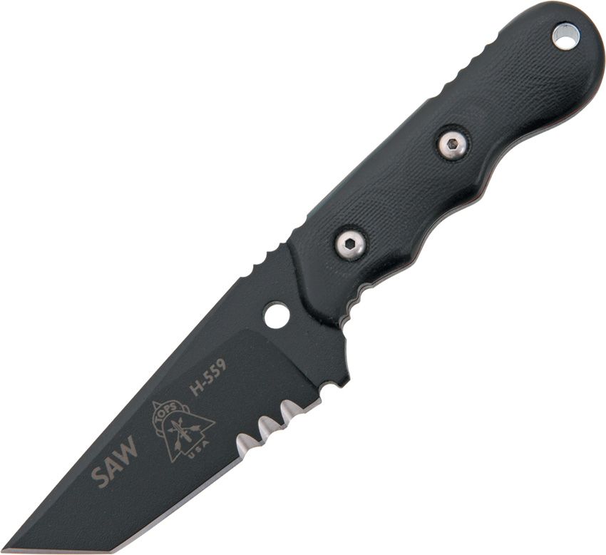 TOPS Special Assault Weapon SAW 02, TPSAW02, Black G-10, 1095 carbon steel