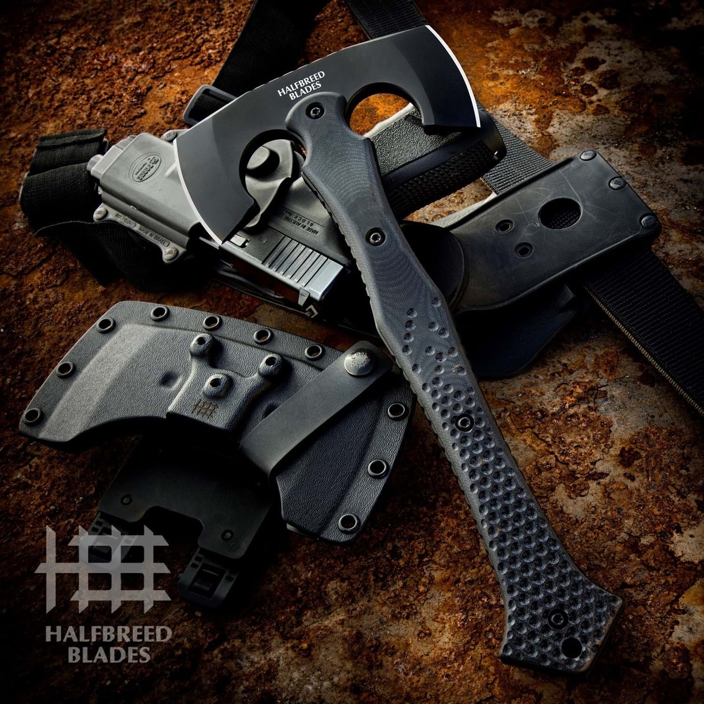 Halfbreed Blades CBA-01 Black Compact Battle Axe 1