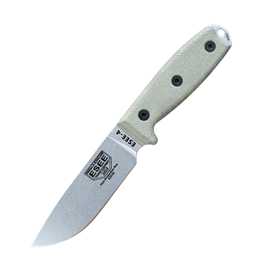 ESEE 4 Plain Edge Canvas Micarta S35VN