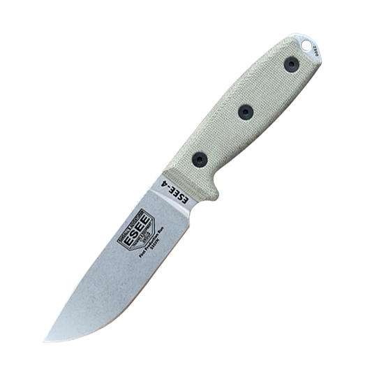 ESEE 4, Plain Edge, Canvas Micarta Griff, S35VN, 4P35V