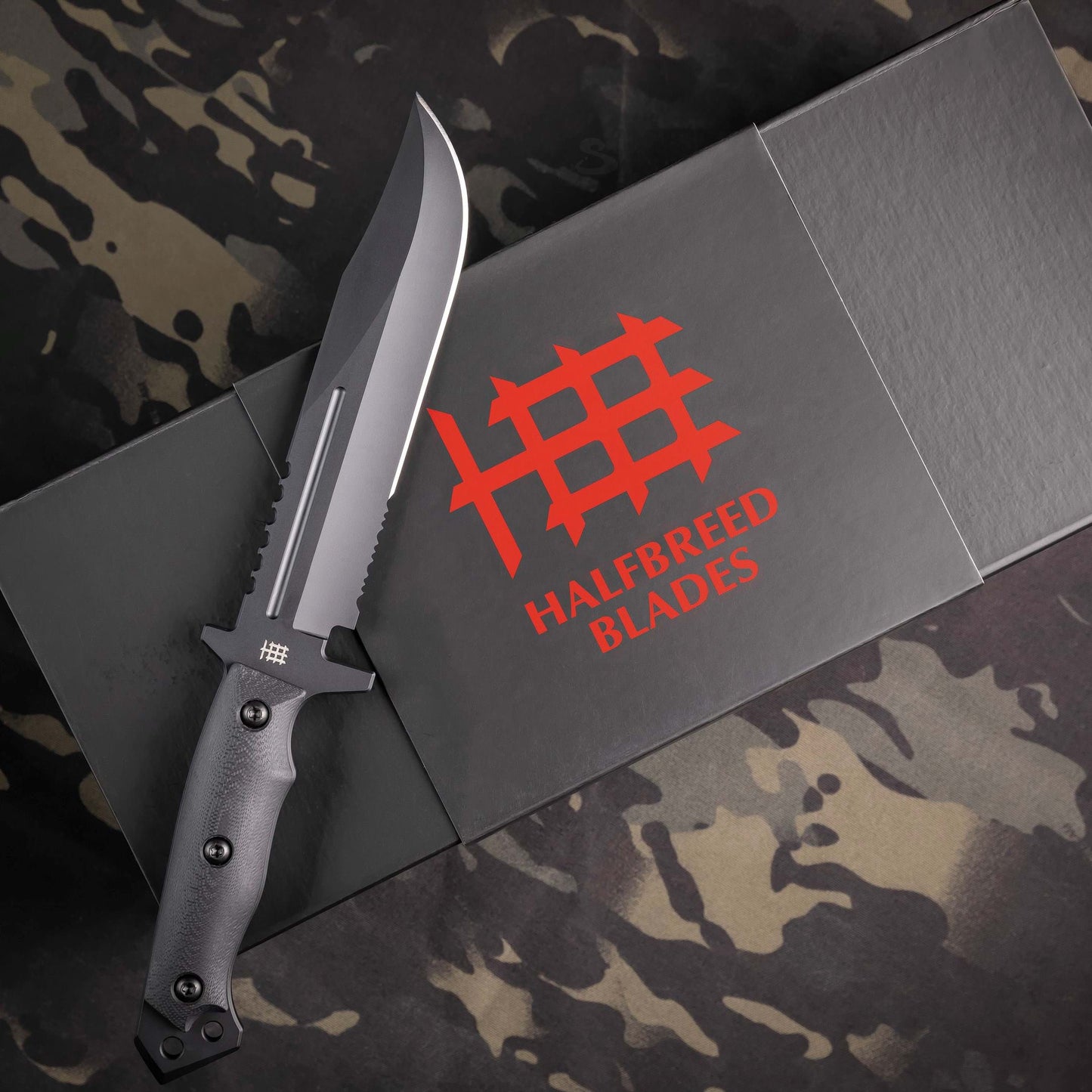 Halfbreed Blades LIK-01 Black Large Infantry Knife K110/D2