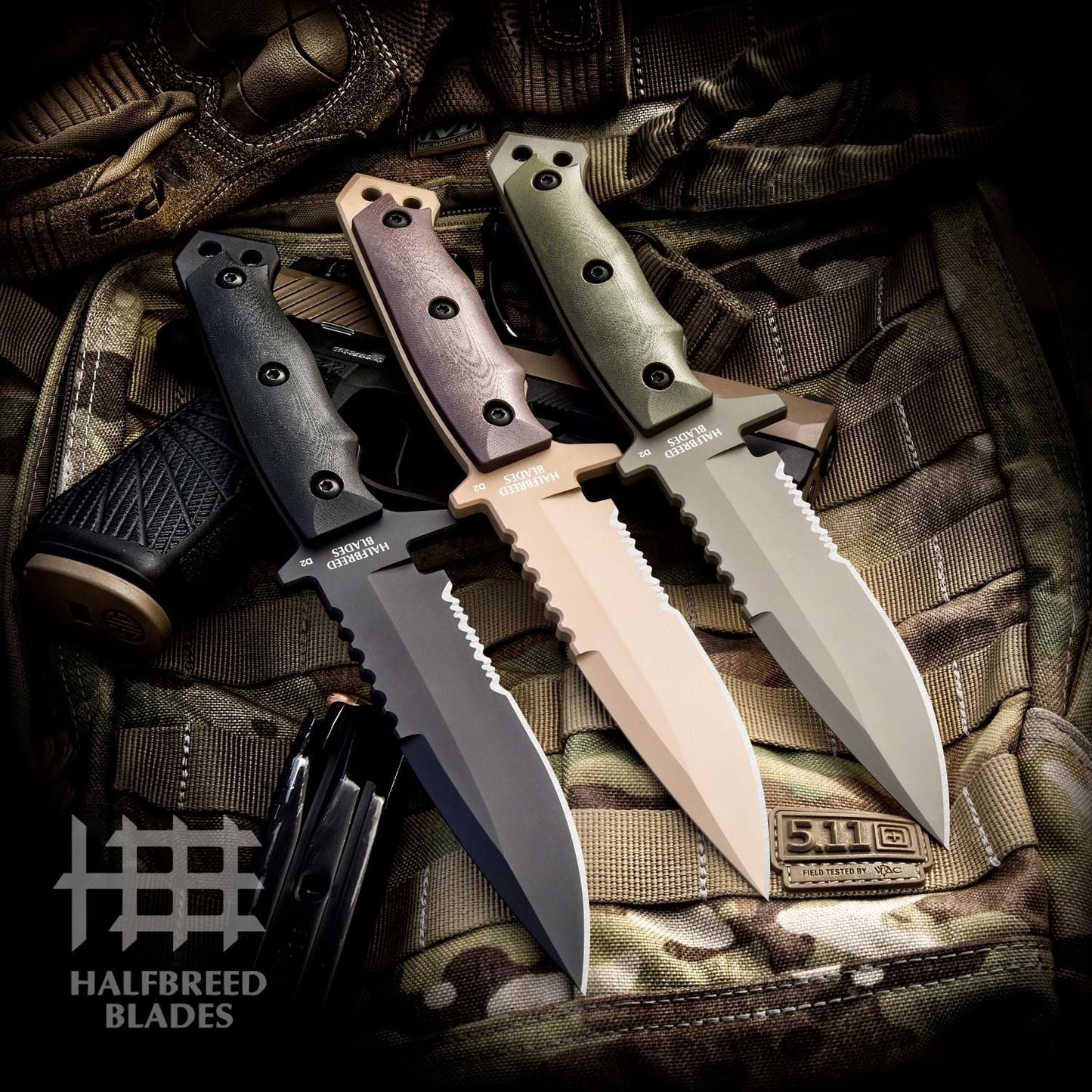 Halfbreed Blades MIK-03 Black Medium Infantry Knife 2