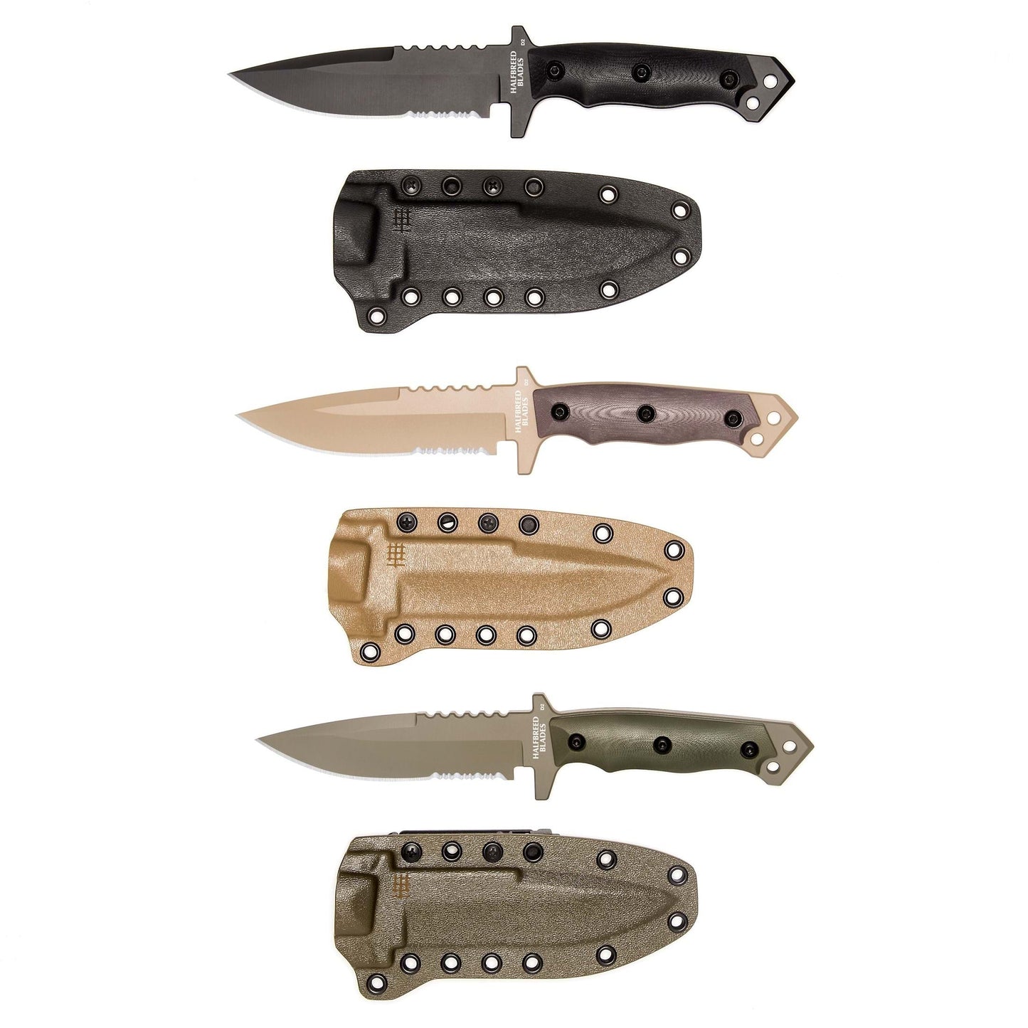 Halfbreed Blades MIK-03 Black Medium Infantry Knife K110/D2